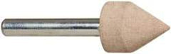 Cratex - 11/16" Head Diam x 7/8" Thickness, A14, Pointed Cylinder End, Aluminum Oxide Mounted Point - Fine Grade, 120 Grit, 30,750 RPM - Industrial Tool & Supply