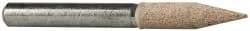 Cratex - 1/4" Head Diam x 1-1/16" Thickness, A15, Pointed Cylinder End, Aluminum Oxide Mounted Point - Medium Grade, 80 Grit, 34,500 RPM - Industrial Tool & Supply