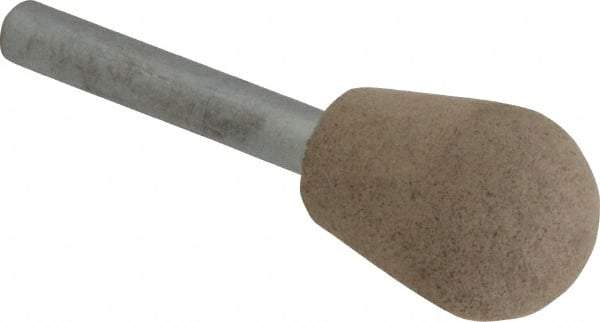 Cratex - 3/4" Head Diam x 1" Thickness, A23, Inverted Cone Radius End, Aluminum Oxide Mounted Point - Medium Grade, 80 Grit, 24,370 RPM - Industrial Tool & Supply