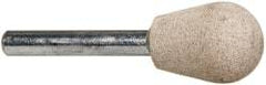 Cratex - 3/4" Head Diam x 1" Thickness, A23, Inverted Cone Radius End, Aluminum Oxide Mounted Point - Fine Grade, 120 Grit, 24,370 RPM - Industrial Tool & Supply