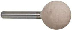 Cratex - 1" Head Diam x 1" Thickness, A25, Ball End, Aluminum Oxide Mounted Point - Fine Grade, 120 Grit, 22,120 RPM - Industrial Tool & Supply