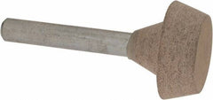 Cratex - 1" Head Diam x 3/8" Thickness, A35, Flat Cone End, Aluminum Oxide Mounted Point - Fine Grade, 120 Grit, 31,500 RPM - Industrial Tool & Supply