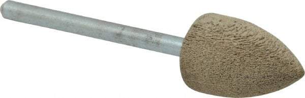 Cratex - 1/2" Head Diam x 3/4" Thickness, B42, Pointed End, Aluminum Oxide Mounted Point - Medium Grade, 80 Grit, 17,620 RPM - Industrial Tool & Supply