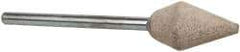 Cratex - 7/16" Head Diam x 3/4" Thickness, B51, Flame End, Aluminum Oxide Mounted Point - Fine Grade, 120 Grit, 21,000 RPM - Industrial Tool & Supply