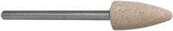 Cratex - 3/8" Head Diam x 3/4" Thickness, B52, Pointed End, Aluminum Oxide Mounted Point - Fine Grade, 120 Grit, 21,000 RPM - Industrial Tool & Supply