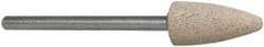 Cratex - 3/8" Head Diam x 3/4" Thickness, B52, Pointed End, Aluminum Oxide Mounted Point - Fine Grade, 120 Grit, 21,000 RPM - Industrial Tool & Supply
