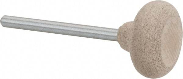 Cratex - 3/4" Head Diam x 5/16" Thickness, B61, Wheel Radius Edge End, Aluminum Oxide Mounted Point - Fine Grade, 120 Grit, 17,400 RPM - Industrial Tool & Supply