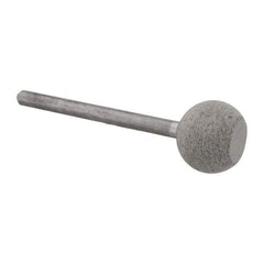 Cratex - 1/2" Head Diam x 3/8" Thickness, B62, Wheel Radius Edge End, Aluminum Oxide Mounted Point - Medium Grade, 80 Grit, 19,500 RPM - Industrial Tool & Supply