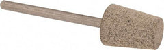 Cratex - 1/2" Head Diam x 5/8" Thickness, B91, Flat Cone End, Aluminum Oxide Mounted Point - Medium Grade, 80 Grit, 16,870 RPM - Industrial Tool & Supply