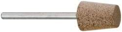 Cratex - 1/2" Head Diam x 5/8" Thickness, B91, Flat Cone End, Aluminum Oxide Mounted Point - Fine Grade, 120 Grit, 16,870 RPM - Industrial Tool & Supply