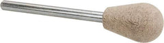 Cratex - 7/16" Head Diam x 11/16" Thickness, B111, Inverted Cone Radius End, Aluminum Oxide Mounted Point - Fine Grade, 120 Grit, 17,620 RPM - Industrial Tool & Supply
