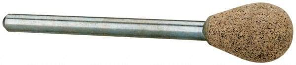 Cratex - 3/8" Head Diam x 1/2" Thickness, B112, Inverted Cone Radius End, Aluminum Oxide Mounted Point - Medium Grade, 80 Grit, 21,000 RPM - Industrial Tool & Supply