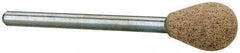 Cratex - 3/8" Head Diam x 1/2" Thickness, B112, Inverted Cone Radius End, Aluminum Oxide Mounted Point - Medium Grade, 80 Grit, 21,000 RPM - Industrial Tool & Supply