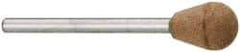Cratex - 3/8" Head Diam x 1/2" Thickness, B112, Inverted Cone Radius End, Aluminum Oxide Mounted Point - Fine Grade, 120 Grit, 21,000 RPM - Industrial Tool & Supply