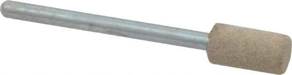 Cratex - 1/4" Head Diam x 1/2" Thickness, W163, Cylinder End, Aluminum Oxide Mounted Point - Fine Grade, 120 Grit, 26,250 RPM - Industrial Tool & Supply