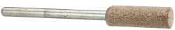 Cratex - 1/4" Head Diam x 3/4" Thickness, W164, Cylinder End, Aluminum Oxide Mounted Point - Medium Grade, 80 Grit, 21,750 RPM - Industrial Tool & Supply