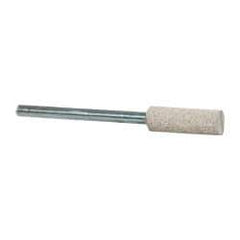 Cratex - 1/4" Head Diam x 3/4" Thickness, W164, Cylinder End, Aluminum Oxide Mounted Point - Fine Grade, 120 Grit, 21,750 RPM - Industrial Tool & Supply