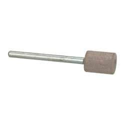 Cratex - 3/8" Head Diam x 1/2" Thickness, W176, Cylinder End, Aluminum Oxide Mounted Point - Fine Grade, 120 Grit, 21,000 RPM - Industrial Tool & Supply