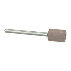 Cratex - 3/8" Head Diam x 1/2" Thickness, W176, Cylinder End, Aluminum Oxide Mounted Point - Fine Grade, 120 Grit, 21,000 RPM - Industrial Tool & Supply