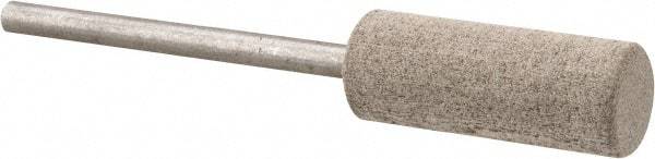 Cratex - 3/8" Head Diam x 1" Thickness, W178, Cylinder End, Aluminum Oxide Mounted Point - Fine Grade, 120 Grit, 14,250 RPM - Industrial Tool & Supply