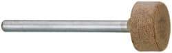 Cratex - 1/2" Head Diam x 1/4" Thickness, W183, Cylinder End, Aluminum Oxide Mounted Point - Fine Grade, 120 Grit, 22,500 RPM - Industrial Tool & Supply