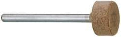 Cratex - 1/2" Head Diam x 1/4" Thickness, W183, Cylinder End, Aluminum Oxide Mounted Point - Fine Grade, 120 Grit, 22,500 RPM - Industrial Tool & Supply