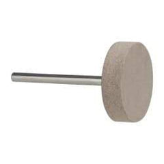 Cratex - 1" Head Diam x 1/4" Thickness, W216, Cylinder End, Aluminum Oxide Mounted Point - Medium Grade, 80 Grit, 12,750 RPM - Industrial Tool & Supply