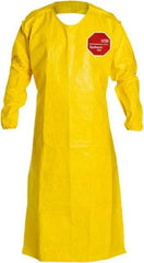 Dupont - 10 mil Thick Disposable & Chemical Resistant Apron - UNIV 26X52" YLW 12/PK TYCHEM2000 BIB APRN W/SLV - Industrial Tool & Supply