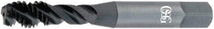 OSG - 5/16-18 UNC 3 Flute 3B Bottoming Spiral Flute Tap - Vanadium High Speed Steel, TiCN Finish, 2-23/32" OAL, Right Hand Flute, Right Hand Thread, H3, Series 303 - Exact Industrial Supply