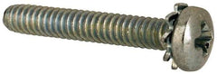Value Collection - #4-40 UNC, 3/4" Length Under Head Phillips Drive Machine Screw - Pan Head, Grade J82 Steel, Zinc-Plated Finish, External Tooth - Industrial Tool & Supply