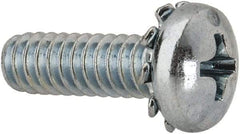 Value Collection - #10-24 UNC, 5/8" Length Under Head Phillips Drive Machine Screw - Pan Head, Grade J82 Steel, Zinc-Plated Finish, External Tooth - Industrial Tool & Supply