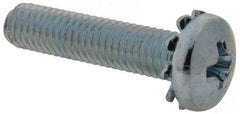 Value Collection - #10-32 UNF, 7/8" Length Under Head Phillips Drive Machine Screw - Pan Head, Grade 2 Steel, Zinc-Plated Finish, Without Washer - Industrial Tool & Supply