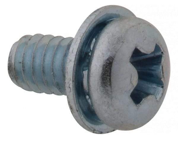 Value Collection - #2-56 UNC, 3/16" Length Under Head Phillips Drive Machine Screw - Pan Head, Grade J82 Steel, Zinc-Plated Finish, Internal Tooth - Industrial Tool & Supply