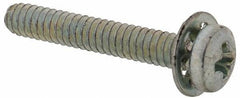 Value Collection - #4-40 UNC, 3/4" Length Under Head Phillips Drive Machine Screw - Pan Head, Grade J82 Steel, Zinc-Plated Finish, Internal Tooth - Industrial Tool & Supply