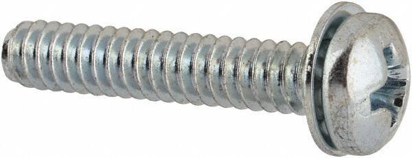 Value Collection - #6-32 UNC, 3/4" Length Under Head Phillips Drive Machine Screw - Pan Head, Grade J82 Steel, Zinc-Plated Finish, Internal Tooth - Industrial Tool & Supply