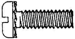Value Collection - #10-32 UNF, 1/4" Length Under Head Slotted Drive Machine Screw - Pan Head, Grade J82 Steel, Zinc-Plated Finish, Internal Tooth - Industrial Tool & Supply
