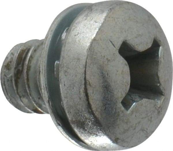 Value Collection - 1/4-20 UNC, 3/8" Length Under Head Phillips Drive Machine Screw - Pan Head, Grade J82 Steel, Zinc-Plated Finish, Internal Tooth - Industrial Tool & Supply