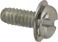 Value Collection - #4-40 UNC, 5/16" Length Under Head Slotted Drive Machine Screw - Pan Head, Grade J82 Steel, Zinc-Plated Finish, Internal Tooth - Industrial Tool & Supply