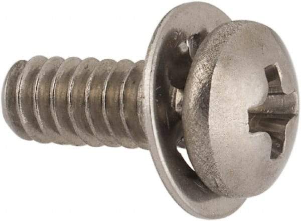 Value Collection - #4-40 UNC, 5/16" Length Under Head Phillips Drive Machine Screw - Pan Head, Grade 18-8 Stainless Steel, Internal Tooth - Industrial Tool & Supply