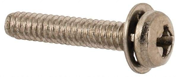 Value Collection - #4-40 UNC, 5/8" Length Under Head Phillips Drive Machine Screw - Pan Head, Grade 410 & 18-8 Stainless Steel, Internal Tooth - Industrial Tool & Supply