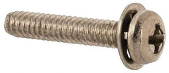 Value Collection - #4-40 UNC, 5/8" Length Under Head Phillips Drive Machine Screw - Pan Head, Grade 410 & 18-8 Stainless Steel, Internal Tooth - Industrial Tool & Supply