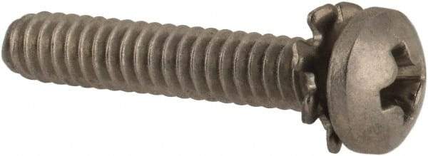 Value Collection - #4-40 UNC, 5/8" Length Under Head Phillips Drive Machine Screw - Pan Head, Grade 18-8 Stainless Steel, External Tooth - Industrial Tool & Supply