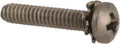 Value Collection - #4-40 UNC, 5/8" Length Under Head Phillips Drive Machine Screw - Pan Head, Grade 18-8 Stainless Steel, External Tooth - Industrial Tool & Supply