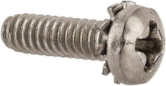 Value Collection - #6-32 UNC, 1/2" Length Under Head Phillips Drive Machine Screw - Pan Head, Grade 18-8 Stainless Steel, External Tooth - Industrial Tool & Supply