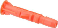 Value Collection - 1/4" Diam, 1-7/16" Long, Plug Drywall & Hollow Wall Anchor - 1/4" Drill, Plastic, Use in Drywall & Hollow Wall - Industrial Tool & Supply
