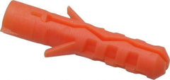 Value Collection - 1/4" Diam, 1-3/16" Long, Plug Drywall & Hollow Wall Anchor - 1/4" Drill, Nylon, Use in Drywall & Hollow Wall - Industrial Tool & Supply