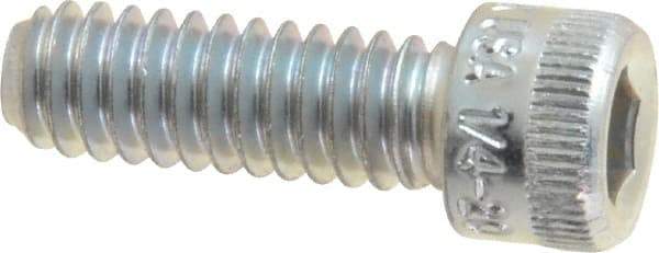 Holo-Krome - 1/4-20 UNC Hex Socket Drive, Socket Cap Screw - Alloy Steel, Zinc-Plated Finish, Fully Threaded, 3/4" Length Under Head - Industrial Tool & Supply