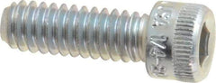 Holo-Krome - 1/4-20 UNC Hex Socket Drive, Socket Cap Screw - Alloy Steel, Zinc-Plated Finish, Fully Threaded, 3/4" Length Under Head - Industrial Tool & Supply