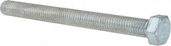 Made in USA - 1/2-13 UNC, 5-1/2" Length Under Head Hex Head Cap Screw - Fully Threaded, Grade 5 Steel, Zinc-Plated Finish, 3/4" Hex - Industrial Tool & Supply