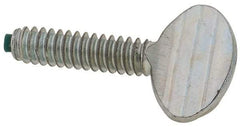 Made in USA - #6-32 Oval Dog Point Tip Grade 2 Steel Thumb Screw - 0.29" Head Height, Zinc-Plated Finish - Industrial Tool & Supply